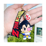 3D PVC Figure Keychain - Dragon Ball Z - Vegeta Chibi With Scouter