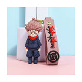 3D PVC Figure Keychain - Jujutsu Kaisen - Sukuna Chibi With Red Scarf