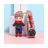 3D PVC Figure Keychain - Jujutsu Kaisen - Sukuna Chibi With Red Scarf