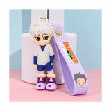 3D PVC Figure Keychain - Hunter x Hunter - Killua Zoldyck White Shirt Blue Shorts
