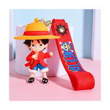 3D PVC Figure Keychain - One Piece - Monkey D. Luffy Red Shirt Blue Shorts