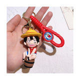 3D PVC Figure Keychain - One Piece - Monkey D. Luffy Sitting On Barrel