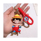 3D PVC Figure Keychain - One Piece - Monkey D. Luffy Wano Arc Red Kimono