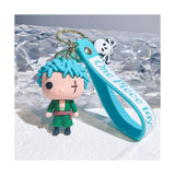3D PVC Figure Keychain - One Piece - Roronoa Zoro Chibi Green Outfit