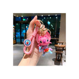3D PVC Figure Keychain - Lilo & Stitch - Angel Riding Blue Horse