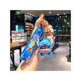 3D PVC Figure Keychain - Lilo & Stitch - Stitch Holding Donut