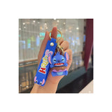 3D PVC Figure Keychain - Lilo & Stitch - Stitch Holding Donut