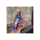 3D PVC Figure Keychain - Lilo & Stitch - Stitch In Coffee Cup