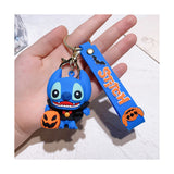 3D PVC Figure Keychain - Lilo & Stitch - Stitch Vampire With Pumpkin