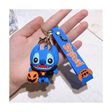 3D PVC Figure Keychain - Lilo & Stitch - Stitch Vampire With Pumpkin