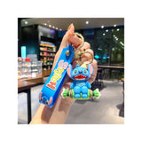 3D PVC Figure Keychain - Lilo & Stitch - Stitch Sitting With Open Mouth, With Strap