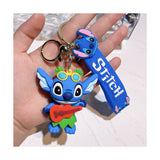3D PVC Figure Keychain - Lilo & Stitch - Stitch With Ukulele And Hula Skirt