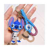 3D PVC Figure Keychain - Lilo & Stitch - Stitch Baseball Player Outfit