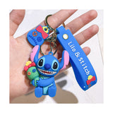 3D PVC Figure Keychain - Lilo & Stitch - Stitch Holding Scrump Doll