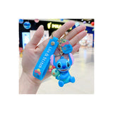 3D PVC Figure Keychain - Lilo & Stitch - Stitch Holding Scrump Doll