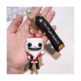 3D PVC Figure Keychain - Nightmare Before Christmas - Jack Skellington Santa Claus Outfit