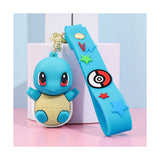 3D PVC Figure Keychain - Pokémon - Squirtle Chibi with Blue Strap