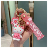 3D PVC Figure Keychain - Sanrio - Hello Kitty Pink Sakura Dress