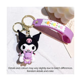 3D PVC Figure Keychain - Sanrio - Kuromi Holding Purple Bunny
