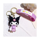 3D PVC Figure Keychain - Sanrio - Kuromi Holding Purple Bunny