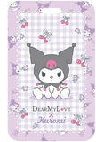 ID Card Badge Holder - Sanrio - Kuromi On Purple Gingham