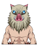 3D Lenticular Sticker - Demon Slayer - Inosuke Boar Mask Reveal