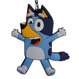 Bluey surprised pose PVC keychain