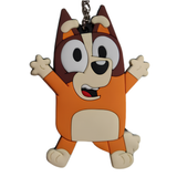 Bluey Bandit Heeler surprised PVC keychain