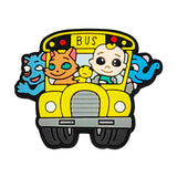 Cartoon School Bus Yellow school bus with animal passengers product