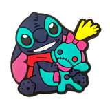 Crocs Charm - Lilo & Stitch - Stitch Red Scarf Holding Teal Scrump Doll