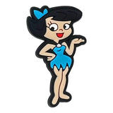 The Flintstones Betty Rubble standing in blue dress shoe charm jibbitz
