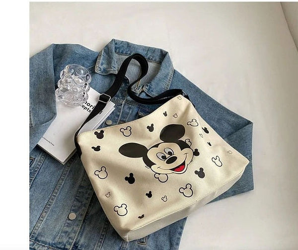 Backpack Purse - Disney - Mickey Mouse White Messenger Tote Bag