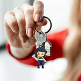 3D PVC Figure Keychain - KPop Demon Hunters - Huntrix Action Figure Keychain