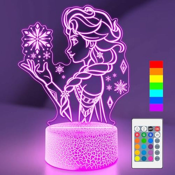 3D LED Night Light - Princess