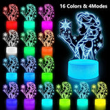 3D LED Night Light - Princess