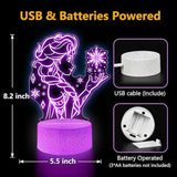 3D LED Night Light - Princess