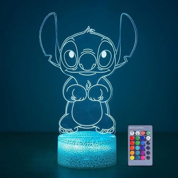 3D LED Night Light - Lilo & Stitch - Stitch standing with hands together