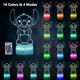 3D LED Night Light - Lilo & Stitch - Stitch standing with hands together