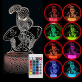 3D Illuminated Art - Marvel - Spider-Man 3D Illusion LED Night Light 16 Colors