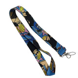 Lanyard - Johnny Bravo - Black Blue Star Pattern