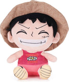 Plush - One Piece - Monkey D. Luffy - Straw Hat Sitting (25cm)