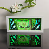 One Piece Roronoa Zoro intense eyes and scar anime light box — lit, front view
