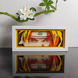 Naruto Uzumaki Sage Mode Eyes anime light box — unlit, design detail