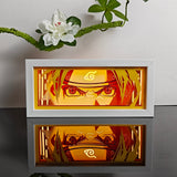 Naruto Uzumaki Sage Mode Eyes anime light box — lit, front view