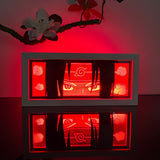 Naruto Itachi Uchiha with Sharingan eyes anime light box — dark room atmospheric