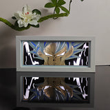 Dragon Ball Goku Mastered Ultra Instinct portrait anime light box — lit, front view