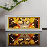 Demon Slayer Zenitsu Agatsuma Thunder Breathing Art anime light box — lit, front view