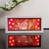 My Dress-Up Darling Marin Kitagawa smiling face close-up anime light box — lit, front view