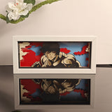 Baki Hanma powerful muscular pose anime light box — unlit, design detail