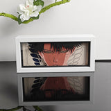 Attack on Titan Levi Ackerman Survey Corps Portrait anime light box — unlit, design detail
